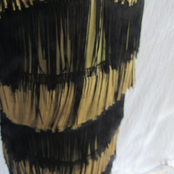 Fun Sequin Costume Dress Gold Black Fabric Custom Not cheap M L - Picture 10 of 15